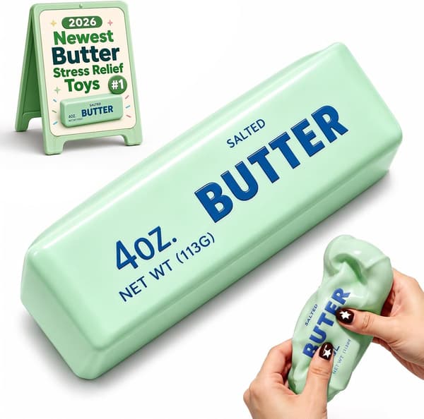 Krämig Smör Squishy Asmr Pärlfylld, Långsamt Stigande Kläm Green Butter