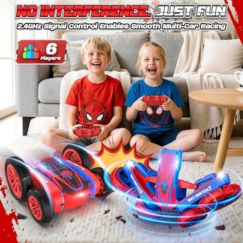 Spider RC Stuntbil med Syklonmodus, Oppladbar, Alder 4-12 Cyclone-red