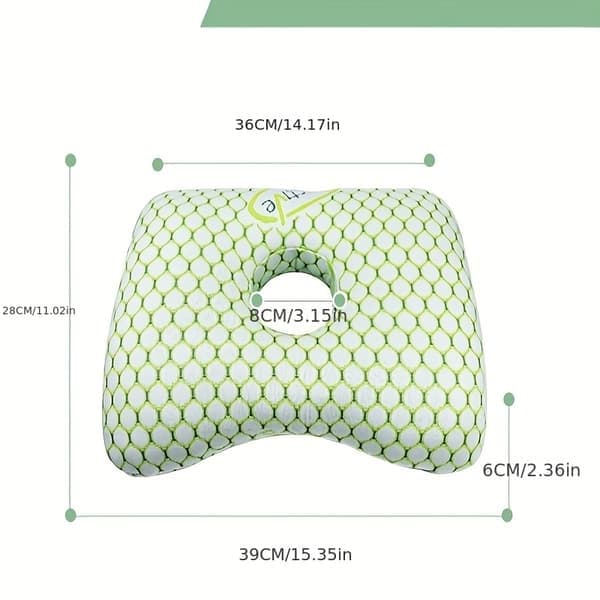 Ørepude til sidesovere, ergonomisk designet med et halsstøttehul, specielt designet til øreproblemer