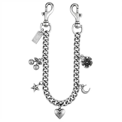 Väskberlocker för handväskor - Söt handväskkedjeberlock - Väskaccessoarer Berlocker för kvinnor Heart Chain-silver