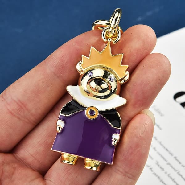 Väskberlock, söta handväskberlocker, väsktillbehörsberlocker, väskkedjor, handväskberlocker Bear-Purple