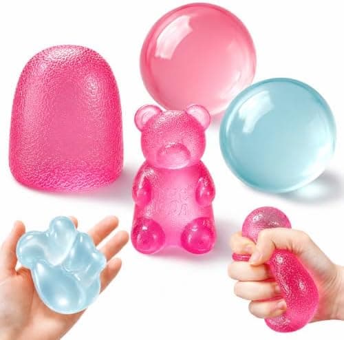 4 st Taba Squishies Fidget Leksaker, Stressbollar för barn och vuxna 3pink&bule
