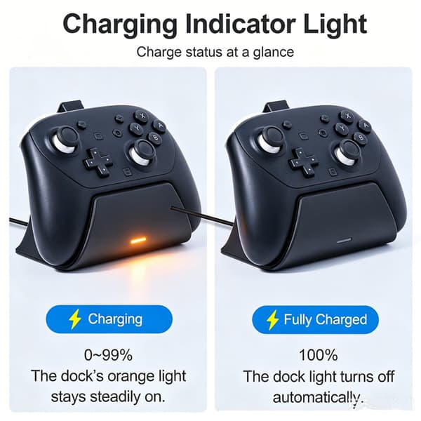 Opladningsdock til Switch 2 Pro Controller Opladeradapterstation Opladningsbasestativ