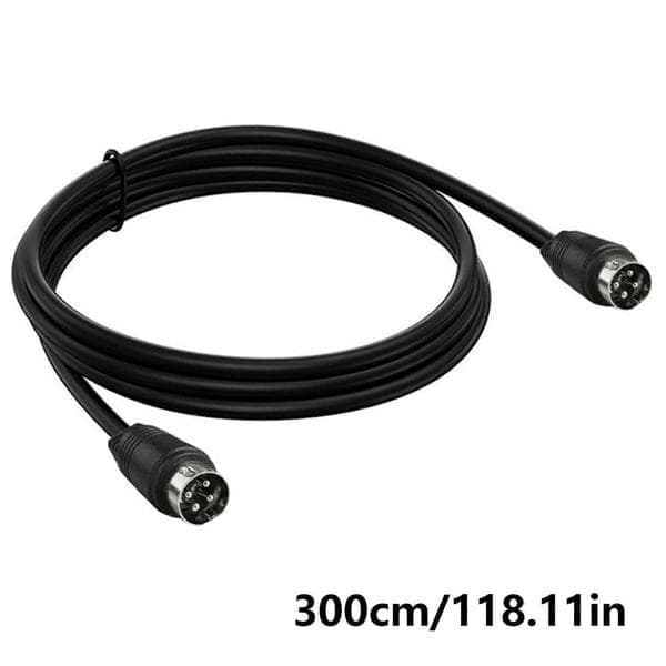 4-pin DIN hann til hann adapter forlengelseskabel for tilkobling av DVR og lydsystem 1m