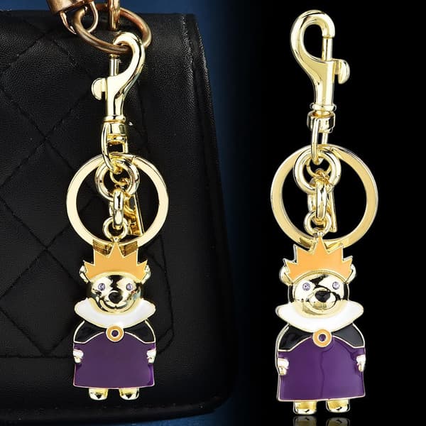 Väskberlock, söta handväskberlocker, väsktillbehörsberlocker, väskkedjor, handväskberlocker Bear-Purple