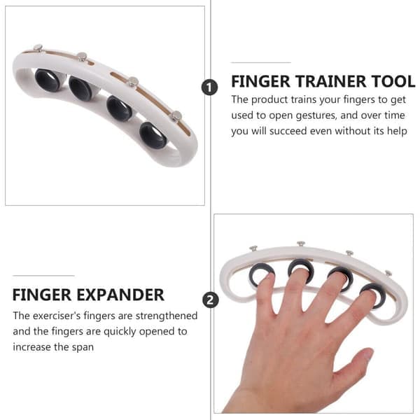 Gitar Finger Expander Piano Finger Stretcher HVIT Hvit White
