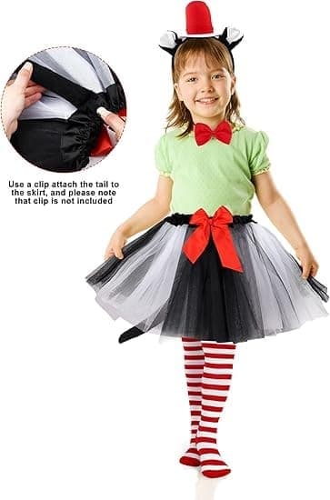 Tyll Tutu Tröja Flickor Kostym Set Barn Katt Kostym för Fest Cosplay