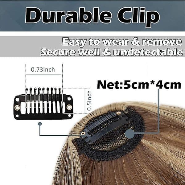 Clip-in Hårfransar Extensions Franska Hårfransar Snygga Hårstycken Silvergrå Silvergrå 28cm, Grå silvergrey