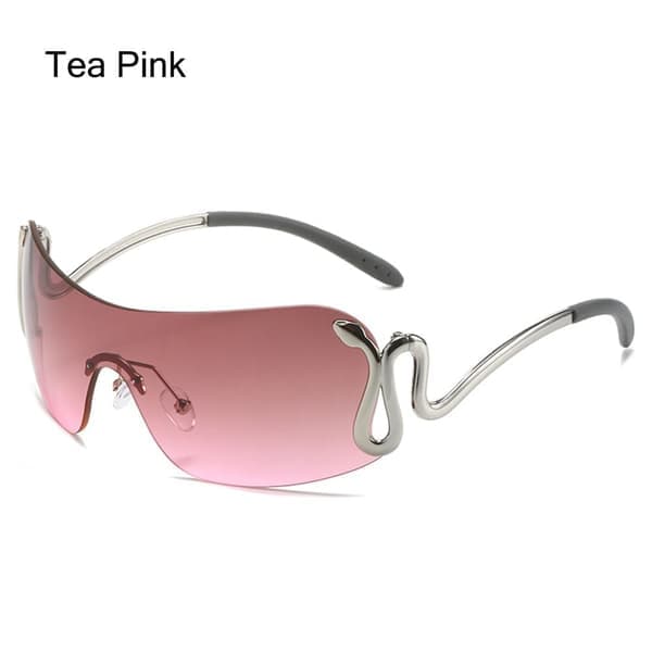 Sneaky Snake Solbriller Y2K Solbriller TEA PINK TEA PINK Tea Pink