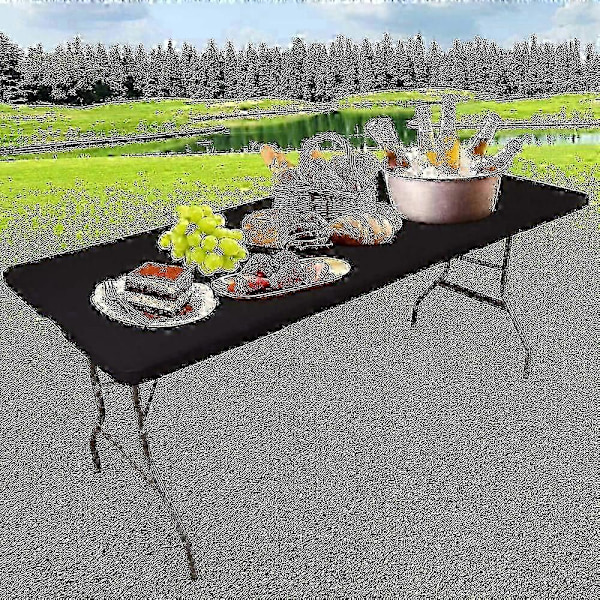 Premium vikbar picknickduksskydd för rektangulära utomhusbord navy blue 183x76cm