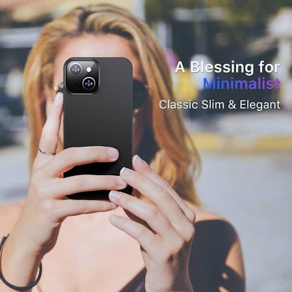 iPhone 14 Ultratyndt Mat Sort Cover Basic V2 Rosaguld Rose gold