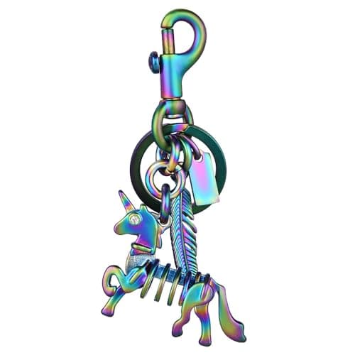 Väskberlock, söta handväskberlocker, väsktillbehörsberlocker, väskkedjor, handväskberlocker Unicorn-Iridescent