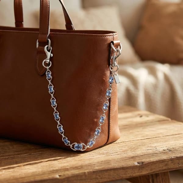 Väskberlock, söta handväskberlocker, väsktillbehörsberlocker, väskkedjor, handväskberlocker Chain Blue Diamonds - Long