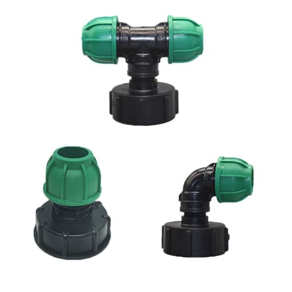 IBC Tank Adapter Kobling Gjengeforbindelse 32MM RETT RØR 32mmRett Rør Straight Pipe 32mmStraight Pipe