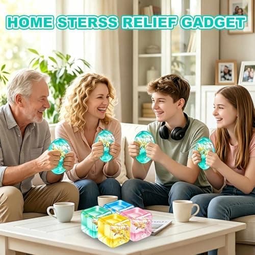 Squishy Ice Cube Fidget Legetøj - Gaver til mænd og kvinder Stressbold til skrivebordsfidgeting, Blødt sensorisk klemmelegetøj til visuel healing og taktil ro, Green