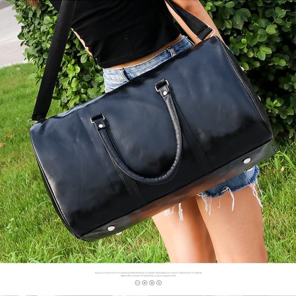 Bagage Holdall PU Läder Duffel BRUN Brun Brown