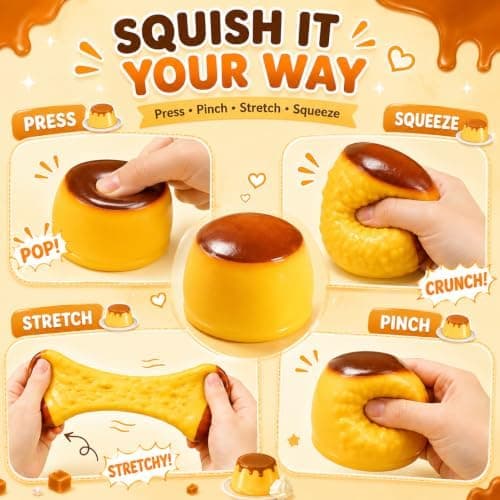 Knasende budding Squishy Asmr perlefyldt, Knasende budding Squishies Pudding