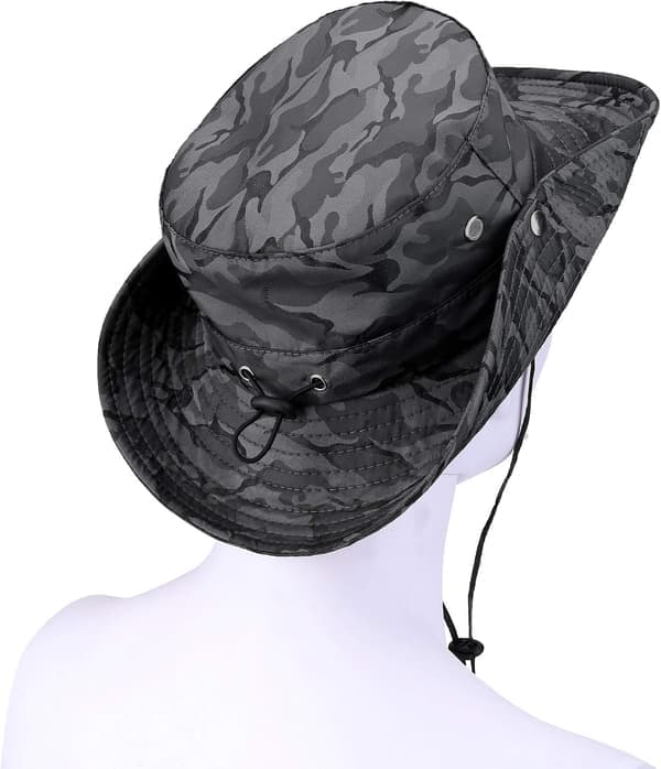 Fiskehat Åndbar Solbeskyttelse Boonie Hat Bred Skygge Safari Solhat
