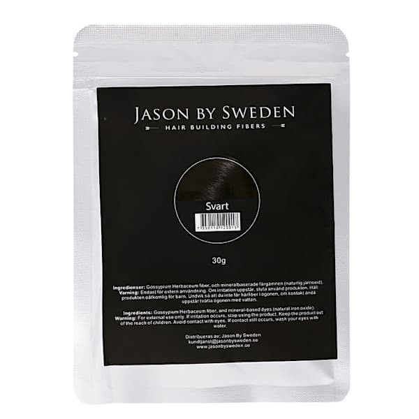 HÅRFIBRER - JASON BY SWEDEN - 30G REFILLPACK - SVART