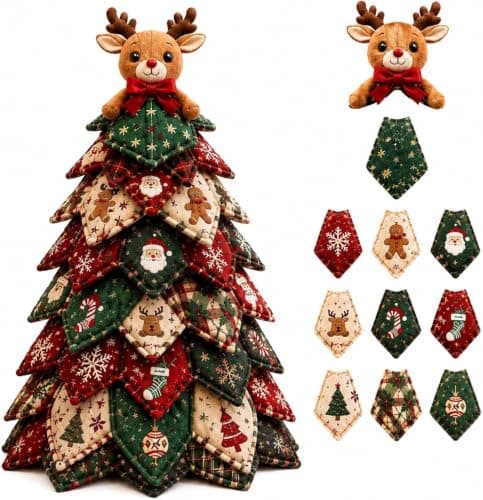 Atallit 2026 Nyt 3D DIY Quiltet Juletræssæt Patchwork Håndværkssæt Reindeer