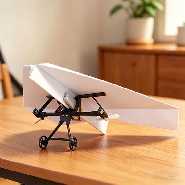 DIY Elektrisk RC Papirflysæt, Indbygget Gyro-stabilisator Three Electrics