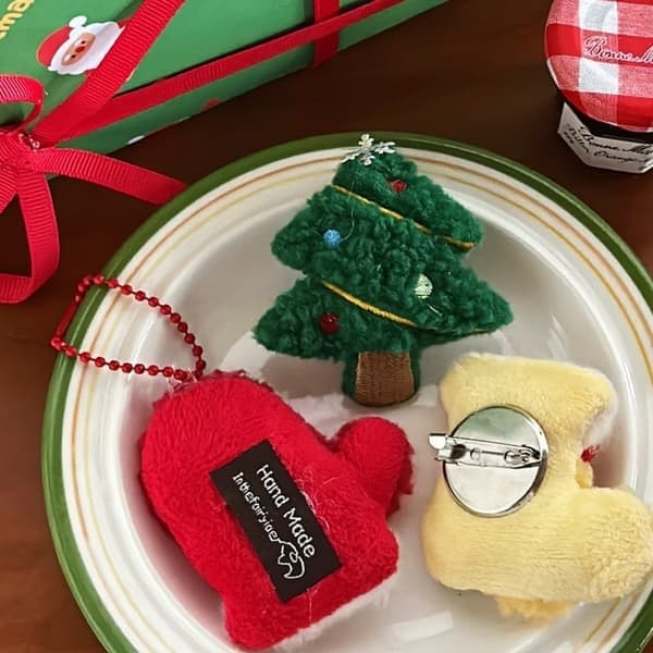 Juleoverraskelsespose Pyntesett Brosje Anheng Nål Jenter Festlig Dekor