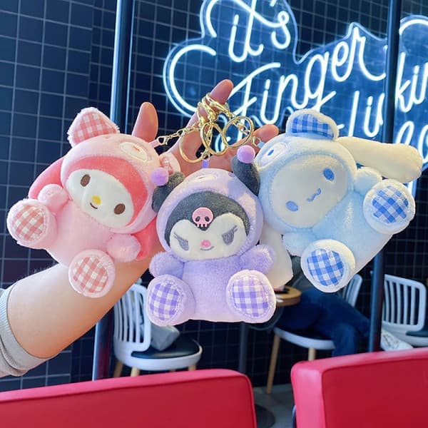 Pehmoavaimenperä Sanrio Melody Kuromi Jade Gui -koiran reppuun, varastossa