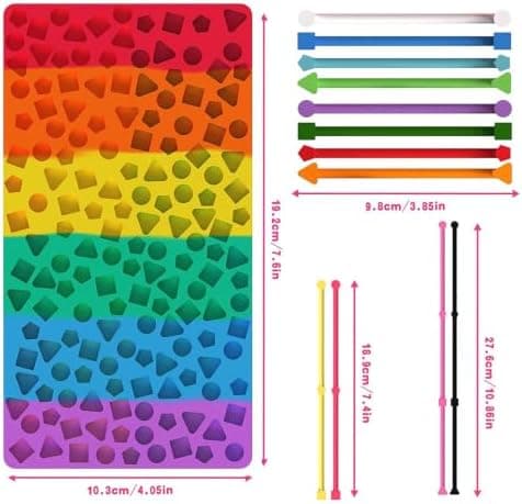Sensorisk aktivitetsbräda, stresslindrande fidgetleksaker i silikon Rectangle