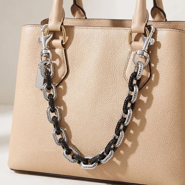 Väskberlock, söta handväskberlocker, väsktillbehörsberlocker, väskkedjor, handväskberlocker Black-Silver-Chain