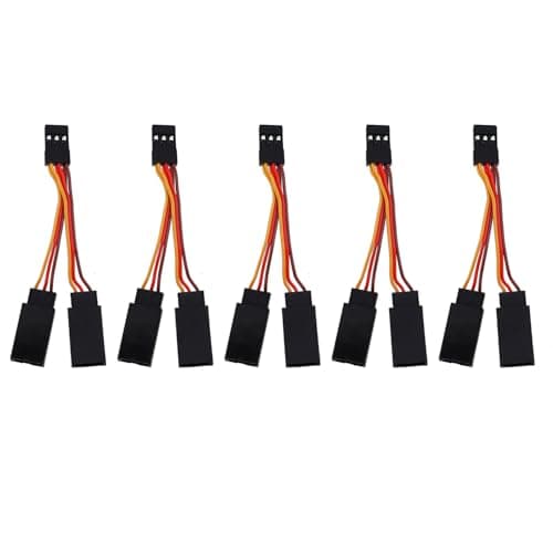 5 JR/Futaba Style Servo 1-til-2 Y-kabel, han til hun forlængerledning, til RC model fly, 8cm