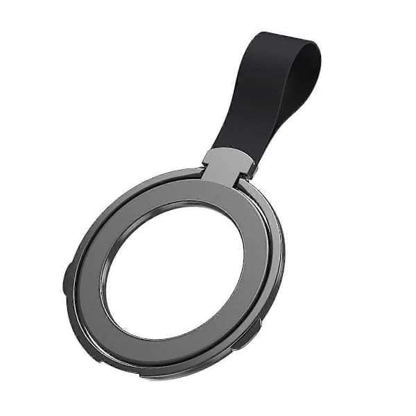 Dobbeltsidet magnetisk telefonringholder kompatibel med MagSafe mobiltelefoner Sort Sort black