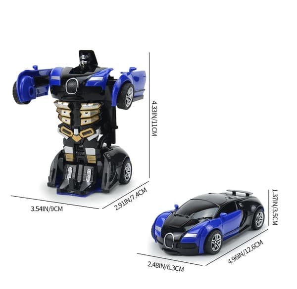 Transformationsmodellbilar Automatisk deformationstryckleksak Racerbil, blå blue