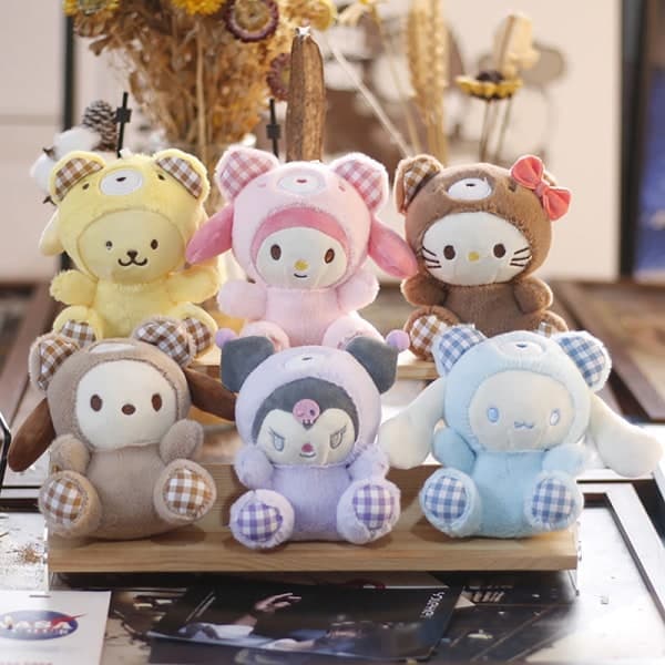 Pehmoavaimenperä Sanrio Melody Kuromi Jade Gui Dog Backp -nukke