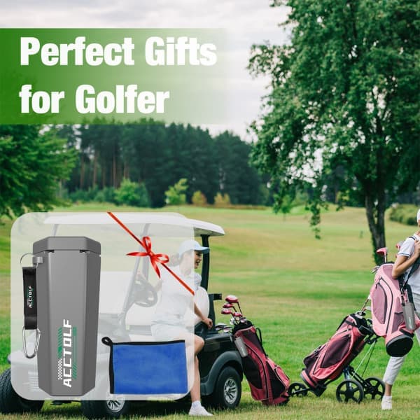 Golfboldrenser med håndklæde, bærbar golfboldrenser, rengøringssæt til golfkøller