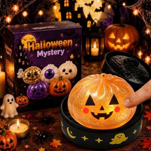 Halloween Spooky Ghost Dumpling Squishies Legetøj, Dumplings Stressbolde til Voksne Fidget Legetøj med Damper, Aflastning Fidget Sensorisk til Helligdage & 111#orange