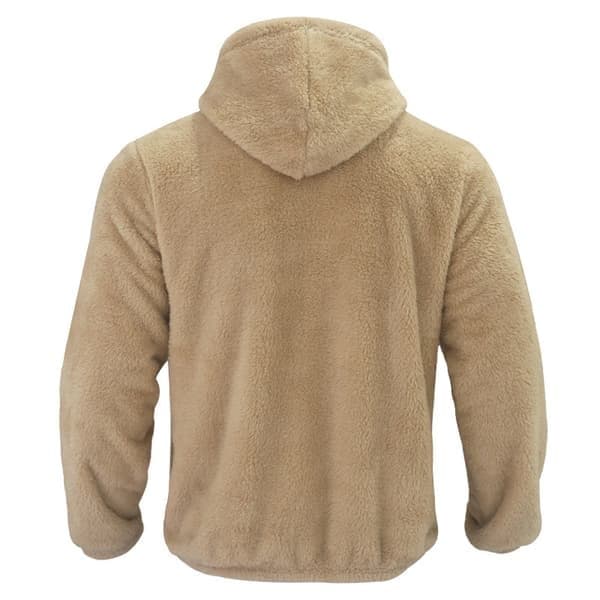 Fleecejacka med dragkedja för män, vinterjacka, khaki, storlek XL khaki XL