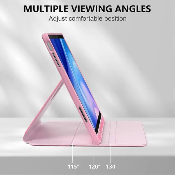 Etui til Lenovo Tab P12 TB371FC Læder+akryl+tpu Stand Tablet Beskyttelse med Auto Vågn/Sov Pink