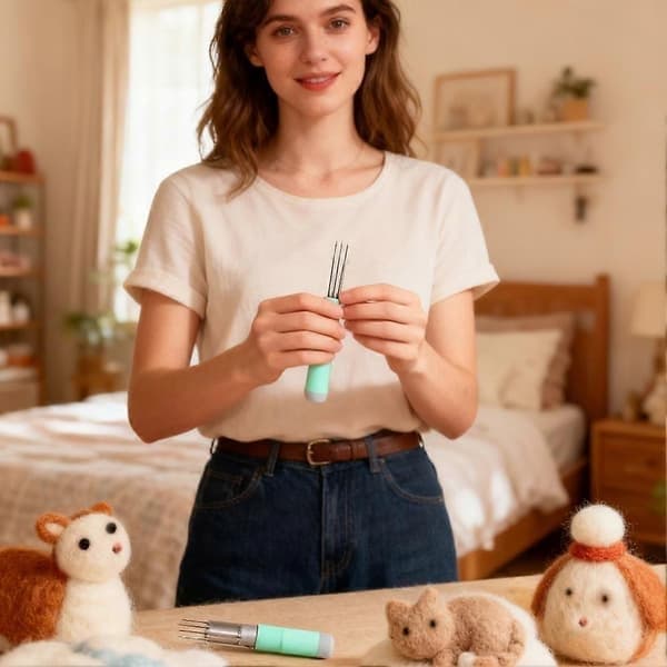 Elektrisk nålefiltemaskin, justerbar hastighet, for DIY-ullhåndverk, studiobruk, hvit, US White US