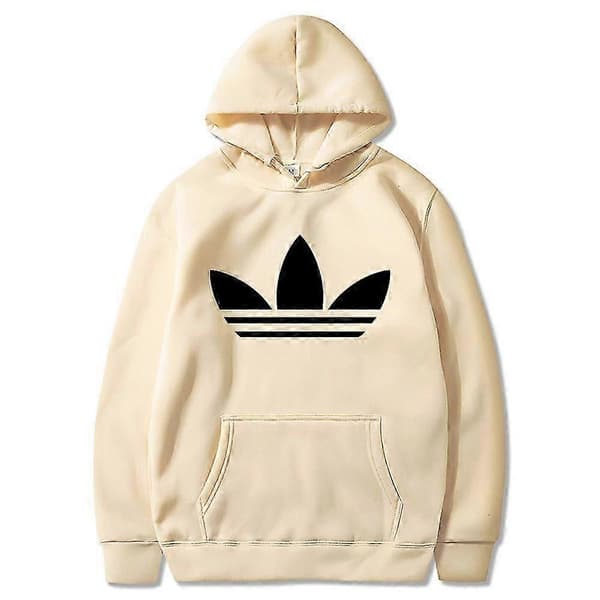 Modehættetrøjer til kvinder med printlommer, sportstræningssweatshirts, moderigtige afslappede pullovers Light grey   white M
