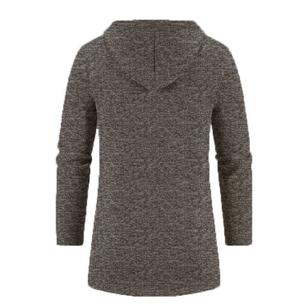 Strikket sweater til mænd, stilfuld hættecardigan med lynlås, kaffe, størrelse 2XL Coffee 2XL