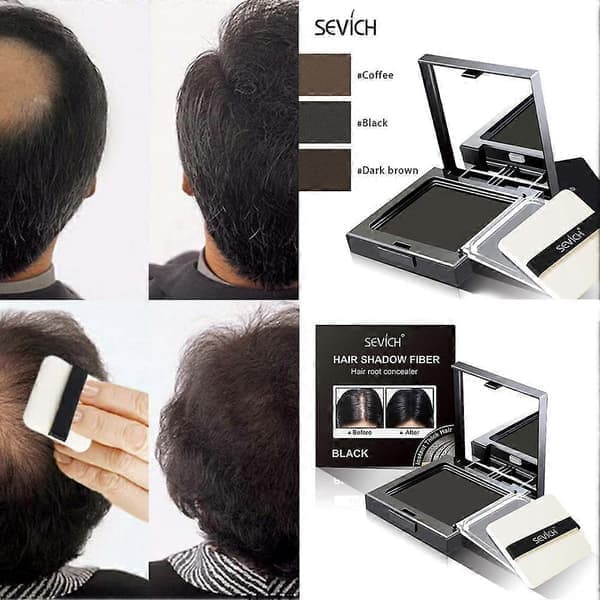 12g Root Touch-Up Pulver Refill Mørkebrun Sort Kaffe Fiber Concealer Mørkebrun dark brown