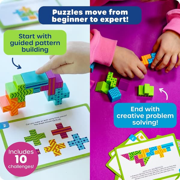 Learning Resources STEM Explorers Brainometry - 3D-pussel hjärngympa, logikbyggande leksak, mönsterblock och matematikmanipulativ för barn Single