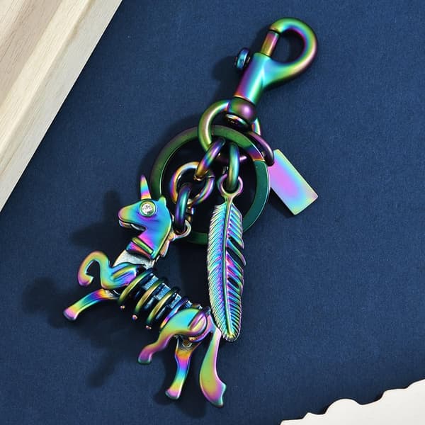 Väskberlock, söta handväskberlocker, väsktillbehörsberlocker, väskkedjor, handväskberlocker Unicorn-Iridescent