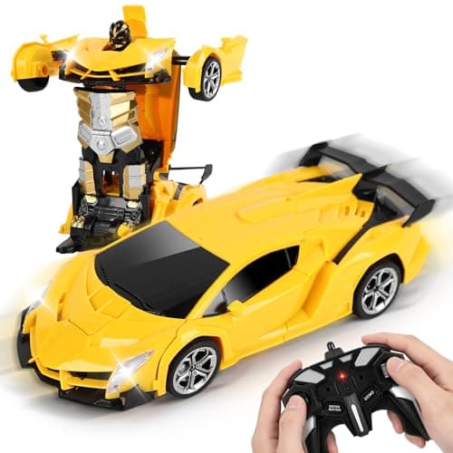 Fjärrstyrd bil för pojkar 4-12 år, 2.4GHz RC Transform Robotleksaker