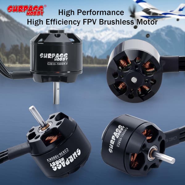 Surpass C2830 1000KV borstlös motor för RC-flygplan med fast vinge 1000kv