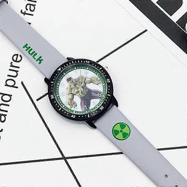 Barn Pojkar Spindelmannen Thor Hulk Quartz Klocka Superhjälte Tecknad Quartz Armbandsur Presenter Grå Grey