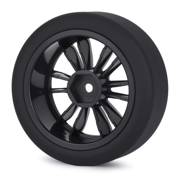 1/10 RC Drift Hjul og Dæk Sæt, 12-Eget On-Road Touring Bil Hjul Dæk Combo, 12mm Hex Drift Dæk til RC Drift Bil, 4 STK (Sort) Black