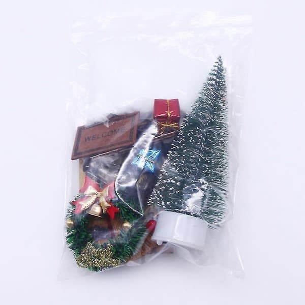 12 stk. Julemandens dør-tilbehørssæt, giftfrit og holdbart legetøjsgave til børn og småbørn