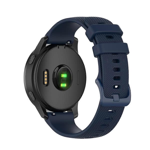 Til Garmin Vivoactive 4 22mm Silikone Urrem Midnight Blue