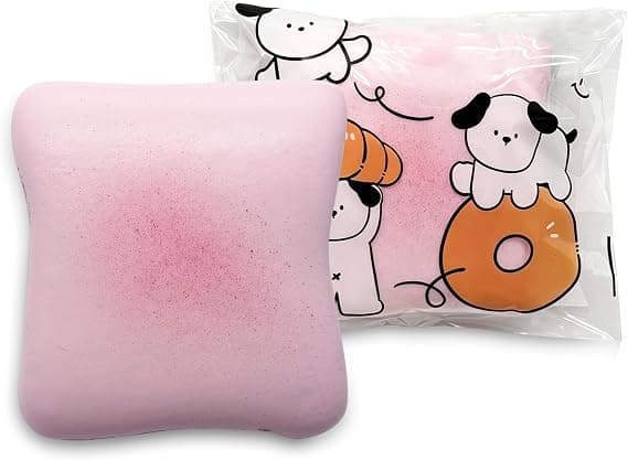Brödsmör Squishy, Långsamt stigande Squishy, Julklappar, Stressbollar, Stresslindring & Fidgetleksaker för ADHD, Festpresent (Rosa) White-1pcs